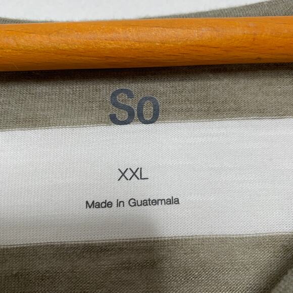 3/$20 SO KOHLS plus size brown striped button down tie front crop top SZ XXL - Picture 4 of 6